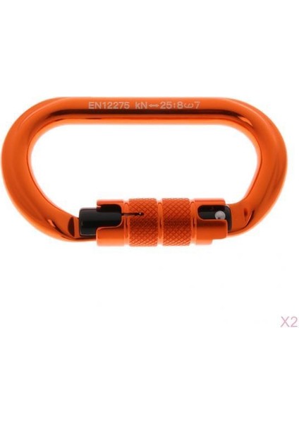 2 Setleri Alüminyum Kilitleme Karabina D-Ring Kaya Tırmanışı Açık Kamp Için 25KN