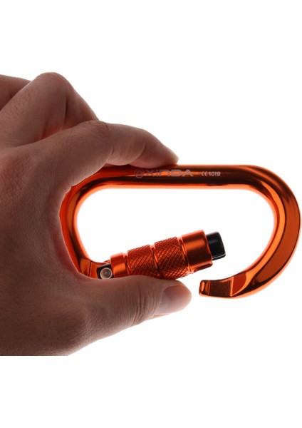 2 Setleri Alüminyum Kilitleme Karabina D-Ring Kaya Tırmanışı Açık Kamp Için 25KN indirimleri