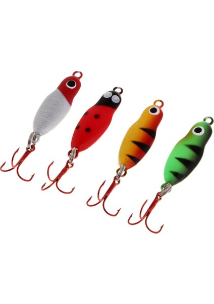 4 Adet / Takım 6g Tatlısu Tuzlu Su Balıkçılık Yem Mücadele Kutusu ile Sert Lures