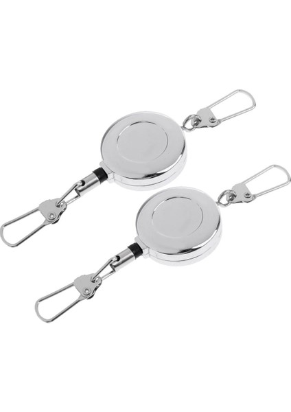 2 Adet Sinek Balıkçılık Zinger Retraktör Aracı Çelik Kablo Karabina Anglers Dişli(Yurt Dışından)