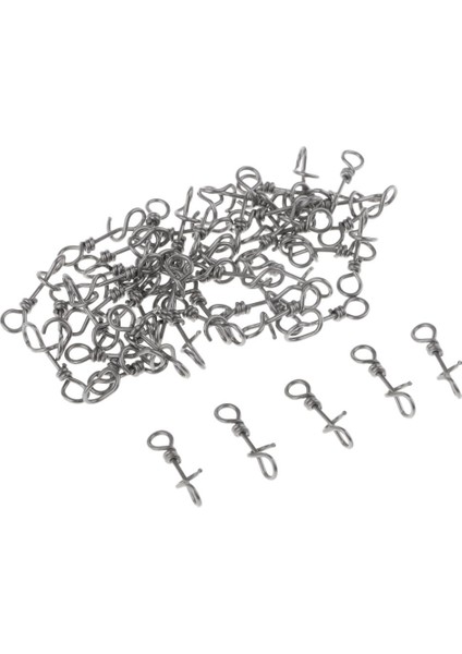 100 Adet Hızlı Değişim Balıkçılık Snaps Balıkçılık Fastach Klip Terminali Siyah Mücadele fiyatları