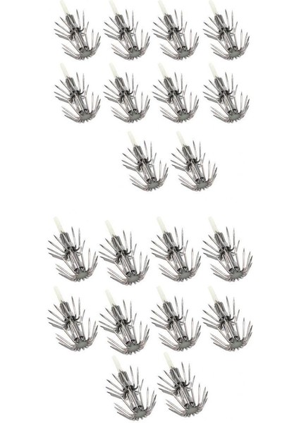 20 Adet Glow Koyu Kalamar Jigs Kanca Sert Diy Aydınlık Kalamar Ahtapot Cazibesi Kanca