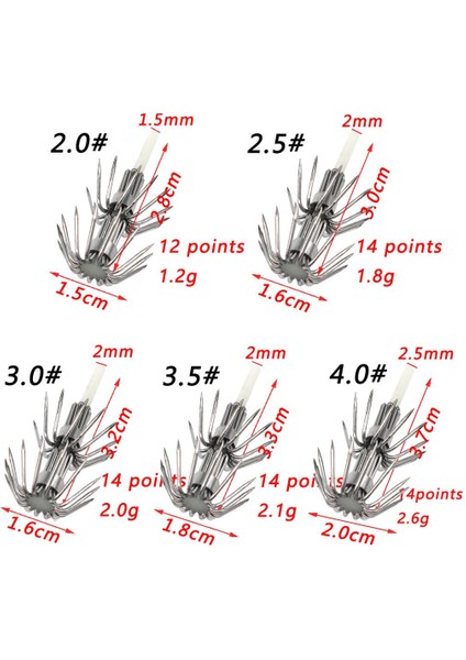 20 Adet Glow Koyu Kalamar Jigs Kanca Sert Diy Aydınlık Kalamar Ahtapot Cazibesi Kanca fiyatları