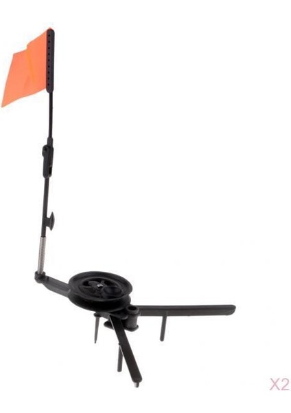 2 Adet Buz Olta Bayrakları ile Delik Kapak Yuvarlak Tip-Ups Balıkçılık Ekipmanları(Yurt Dışından)