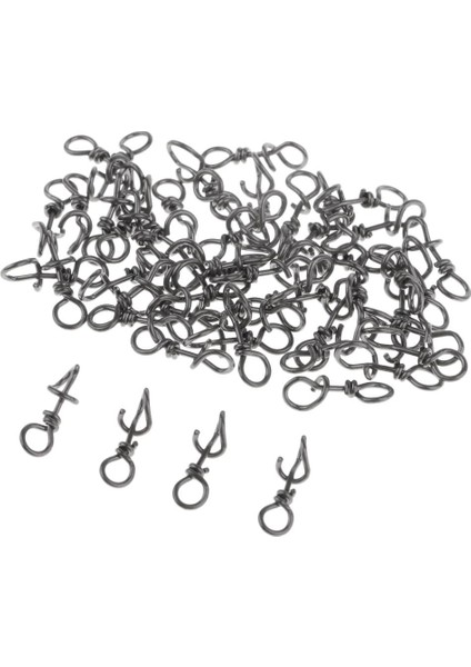 100X Siyah Yüksek Mukavemetli Paslanmaz Çelik Hızlı Kilit Balıkçılık Klipsleri Fırdöndüler fiyatları