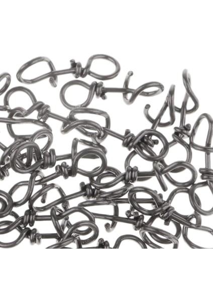 100X Siyah Yüksek Mukavemetli Paslanmaz Çelik Hızlı Kilit Balıkçılık Klipsleri Fırdöndüler fırsatları