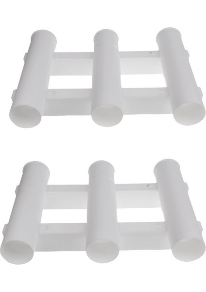 2 Adet Plastik 3 Çubuk Raf Dikey Tutucu Tekne / Balıkçılık / Deniz Olta Takımı