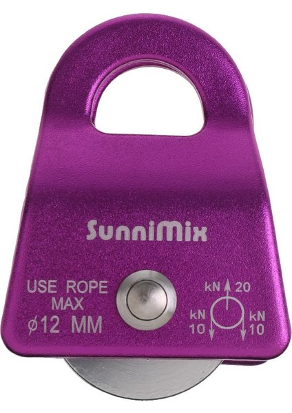 20KN 4500LBS Küçük Kaya Tırmanışı Bilyalı Rulman Mobil Kasnak Arma Mor(Yurt Dışından)