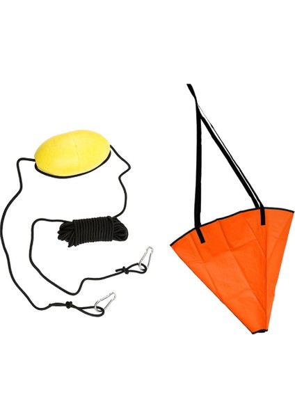 20FT Tekne Için 32 "deniz Çapa Drogue Yat W / 30 'kayık Çekme Halat Çapa Şamandıra