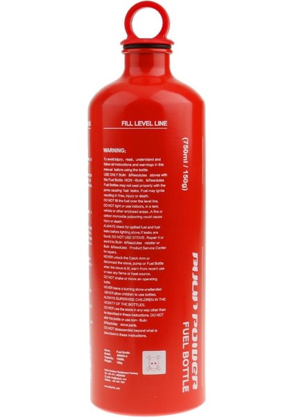 Taşınabilir Hafif Yakıt Rezervi Şişe Benzin Benzin Depolama 750ML Olabilir