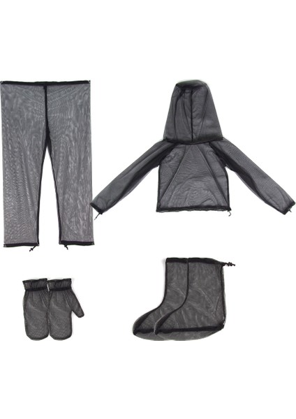 Açık Sivrisinek Böcek Böcek Mesh Ceket Pantolon Kamp Korumak Net - Xl