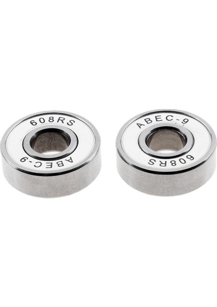 16 Parça 608 Rs Abec-9 Kaykay Rulman 8X22X7MM Longboard Hokey Beyaz Için
