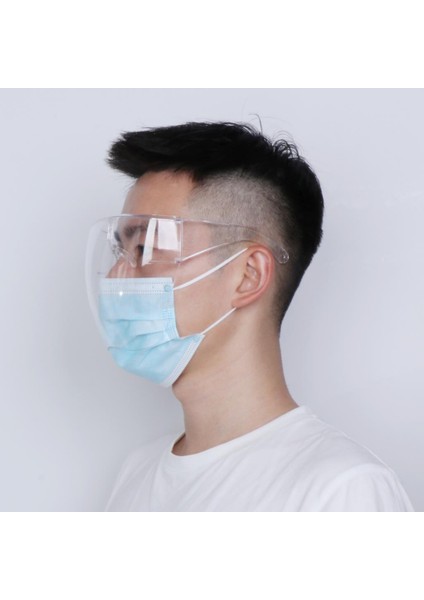 Temizle Emniyet Yüz Kalkanı Gözlük Şeffaf Yüz Kapak Göz Koruma 4 Adet fırsatları