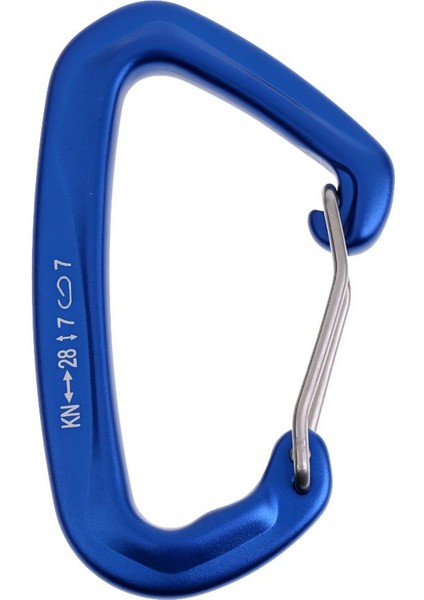 28KN Tel Kapısı Kilidi Bahar Klip Kaya Tırmanışı Rappel Carabiner Karabiner Mavi