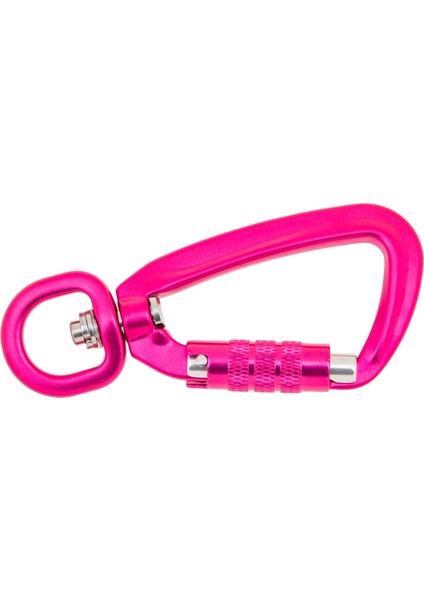 500 kg Otomatik Kilitleme Karabina Döner Halka Açık Anahtarlık Kanca Kırmızı Gül Kırmızı