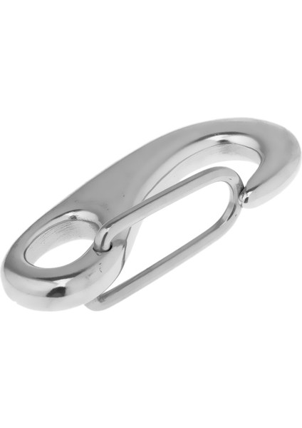 Paslanmaz Çelik Yumurta Şekli Bahar Yapış Klip Kanca Hızlı Bağlantı Carabiner 48X22MM(Yurt Dışından)