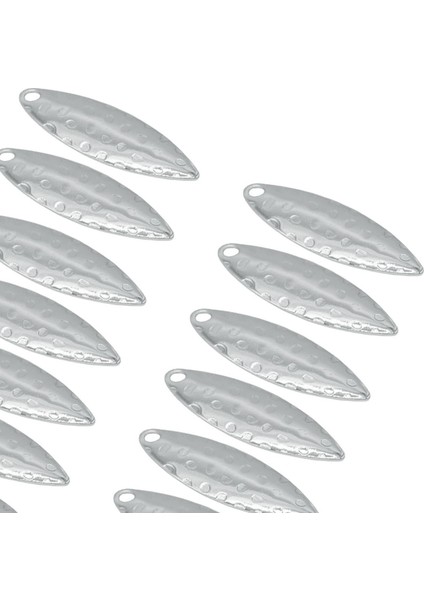 40 Paket Metal Balıkçılık Lures Spinner Bıçakları Dıy Spinner Yem Parçaları Gümüş indirimleri