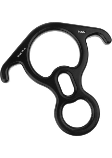 Şekil 8 Rock Tırmanma Rappelling Için Şekil 8 Halka Halat Descender 40KN Siyah fırsatları