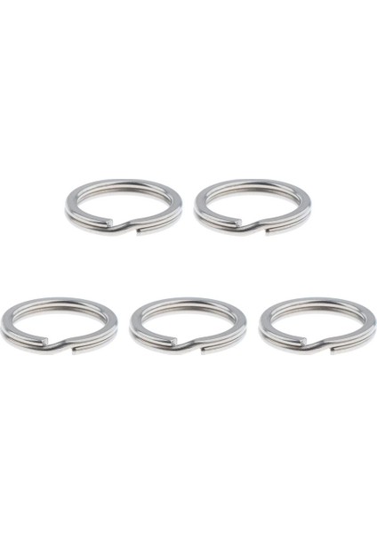 1 Titanyum Bölünmüş Anahtarlık Döngü Anahtar Zincirleri Tutucu Kamp Yürüyüş 18MM Gümüş