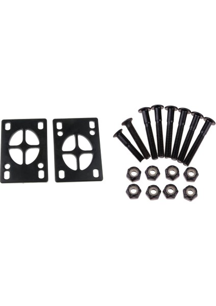 8x Kaykay Montaj Vidaları ile 2x Yükseltici Pad Longboard Donanım 35MM + 35MM + 3mm