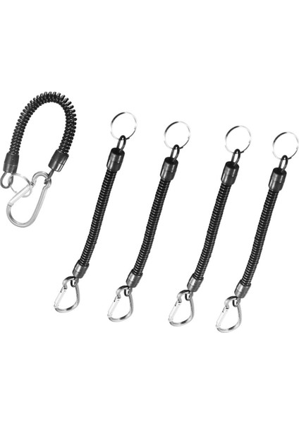 5 Adet Güvenlik Geri Çekilebilir Balıkçılık Ipi Boiled Tether Güvenli Mücadele Aracı Dişli