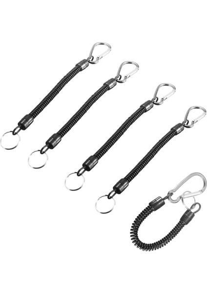 5 Adet Güvenlik Geri Çekilebilir Balıkçılık Ipi Boiled Tether Güvenli Mücadele Aracı Dişli