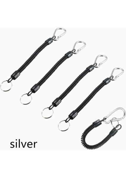 5 Adet Güvenlik Geri Çekilebilir Balıkçılık Ipi Boiled Tether Güvenli Mücadele Aracı Dişli