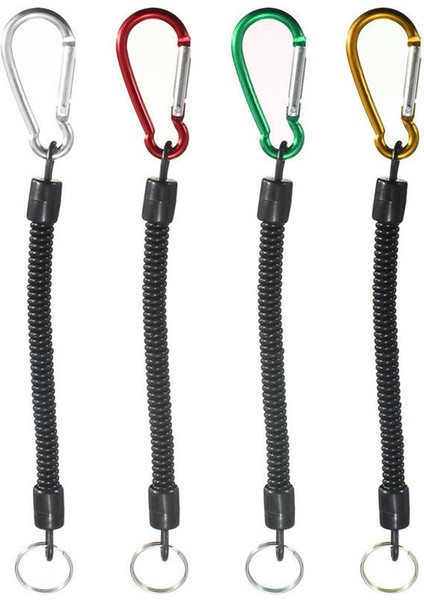 5 Adet Güvenlik Geri Çekilebilir Balıkçılık Ipi Boiled Tether Güvenli Mücadele Aracı Dişli