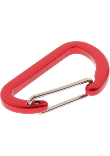 10 Adet Mini Alüminyum Alaşımlı Karabina Açık D Şekli Quickdraw, Hafif Buzlu Kırmızı indirimleri