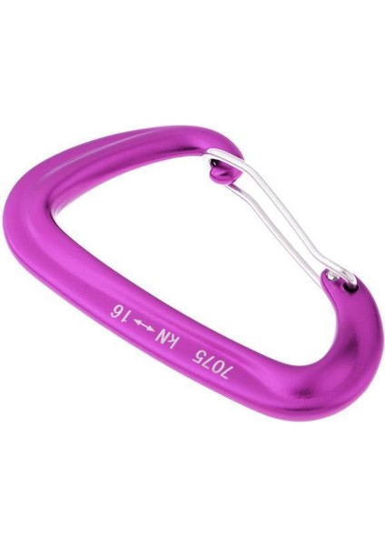 2x Alüminyum Tel Kapısı Hamak Emniyet Karabina D Tipi Anahtarlık Toka Mor
