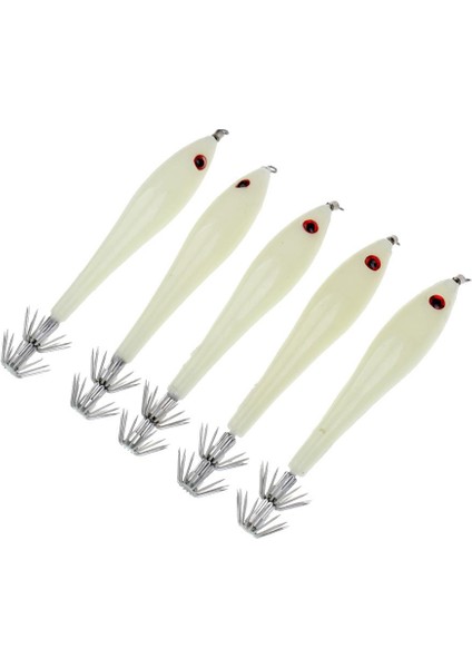10 Adet Squid Lures Mürekkepbalığı Tuzlu Su Balıkçılık Cazibesi Kanca Yem Aydınlık(Yurt Dışından)