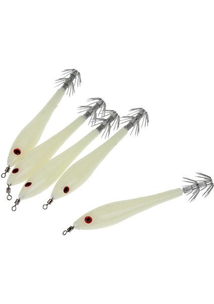 10 Adet Squid Lures Mürekkepbalığı Tuzlu Su Balıkçılık Cazibesi Kanca Yem Aydınlık(Yurt Dışından)