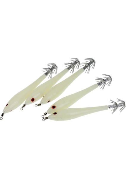 10 Adet Squid Lures Mürekkepbalığı Tuzlu Su Balıkçılık Cazibesi Kanca Yem Aydınlık(Yurt Dışından)