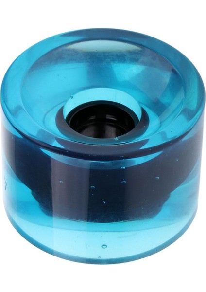 4 Adet 70X51MM Pro Boş Kaykay Pu Açık Mavi Longboard Kruvazör Tekerlekler Temizle Mavi