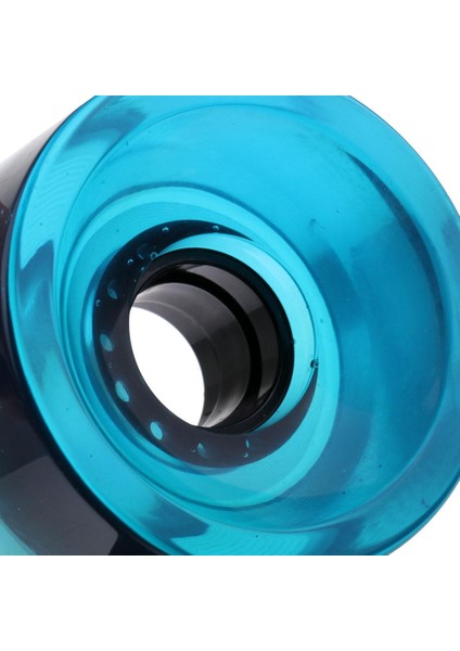 4 Adet 70X51MM Pro Boş Kaykay Pu Açık Mavi Longboard Kruvazör Tekerlekler Temizle Mavi