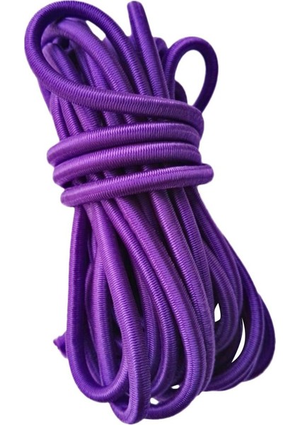 5 M x 5mm Elastik Bungee Halat Şok Kordon Kravat Aşağı Kayık Tekne Mor Için Dıy
