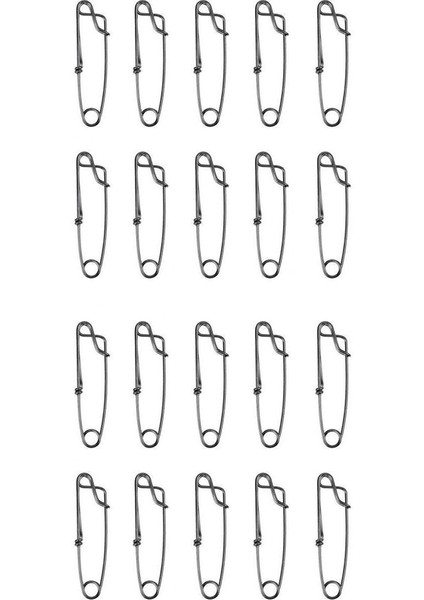 20 Adet Tonta Klipsi Paslanmaz Çelik Uzun Hat Klipler Balıkçılık Aksesuarları S M(Yurt Dışından)