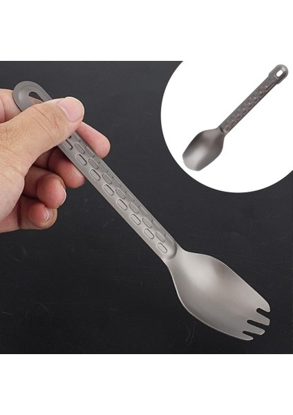 2 Adet Titanyum Kaşık Çatal Hafif Sırt Çantası Çorbası Için Sağlıklı Çorba Pirinç Snack fırsatları