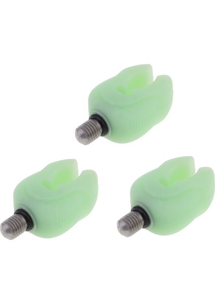 3 Adet Silikon Esnek Olta Istirahat Popo Rest Baş Aydınlık Tutucu Kavrama