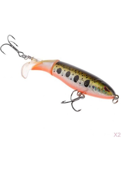 2 Adet Whopper Popper Yapay Balıkçılık Lure Topwater Sert Simülasyon Yem(Yurt Dışından)