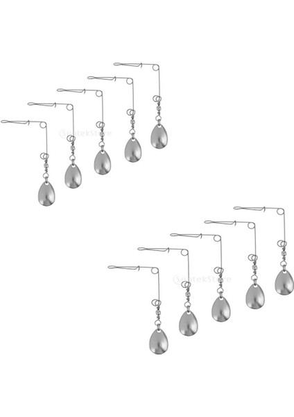 10 Adet Gümüş Spinnerbait Kuleleri Spinners Denge Braketi Kaşık Spinners Steel