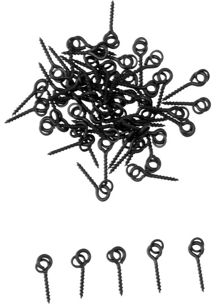 100 Adet Yuvarlak Döngü Yem Vida Sazan Balıkçılık Mücadele Yem Için Chood Rigs indirimleri