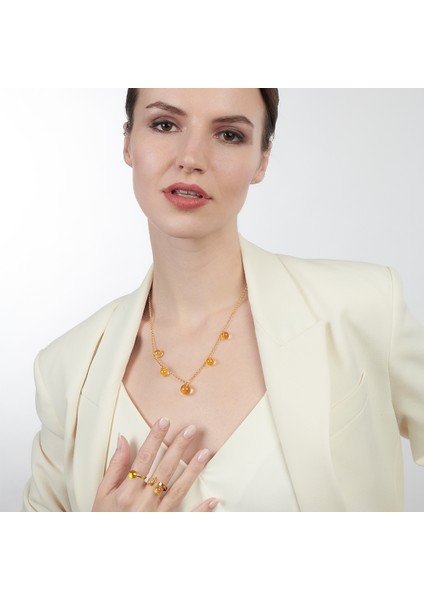 Büyüleyici Gümüş Kehribar Yüzük modelleri