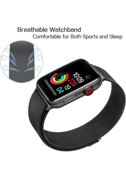 Apple Watch Uyumlu 45MM Milano Loop Çelik Kordon 45 mm Kayış Seri 7