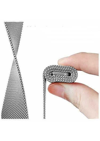 Apple Watch Uyumlu 45MM Milano Loop Çelik Kordon 45 mm Kayış Seri 7