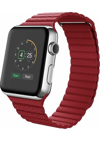 Apple Watch Uyumlu 41MM Deri Loop Kordon 41 mm Kayış Seri 7