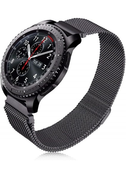 Amazfit Gtr 3 / Gtr 3 Pro Uyumlu Hasır Metal Kordon Mıknatıslı Tel Örgü Kayış