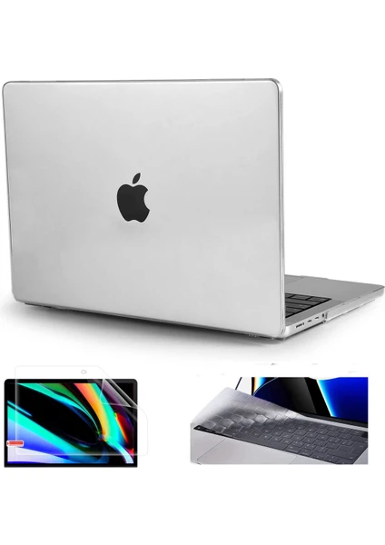 Macbook Pro 14 İNÇ A2442 - A2779 - A2992 - A2918 Koruma Kılıfı 3 Lü Set Hardcese