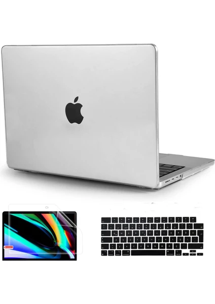 Macbook Pro 14 İNÇ A2442 - A2779 - A2992 - A2918  Koruma Kılıfı 3 Lü Set Hardcese