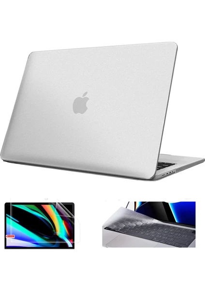 Macbook Pro 14 İNÇ A2442 - A2779 - A2992 - A2918 Koruma Kılıfı 3 Lü Set Hardcese